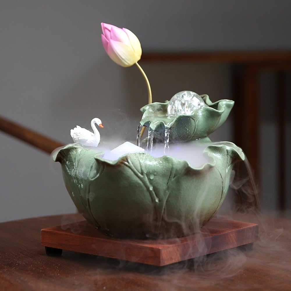 Fuente de Agua Interior Adornos de Agua Escritorio Fuente pequeña
