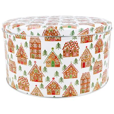 Gisela Graham Gingerbread House Christmas Cake Tin - 23cm