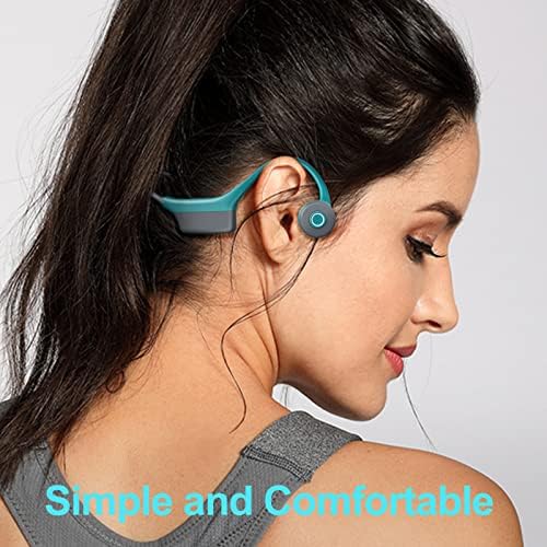 Bone Conduction Headphones, Wireless Bluetooth Sports Earphones with Mic, 8H Playtime, Open Ear Lightweight Headset for Listening, Cycling, Hiking, Driving
