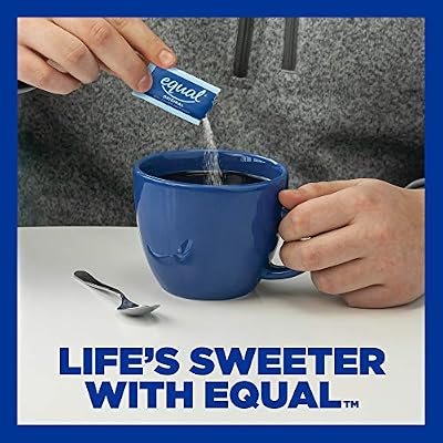 EQUAL 0 محليات السعرات الحرارية ، حزم الأسبارتام و Acesulfame-K Sweetener ، بديل السكر صفر السعرات الحرارية ، خالي من الإريثريتول ، 2000 Ct (حزمة من 1)