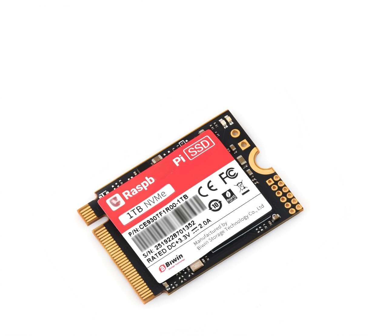 TUOPUONE Oficjalny dysk SSD Raspb Pi, szybkie dyski półprzewodnikowe, pojemność 1 TB, zgodny ze standardem PCIe Gen 3, odpowiedni dla Raspb Pi 5