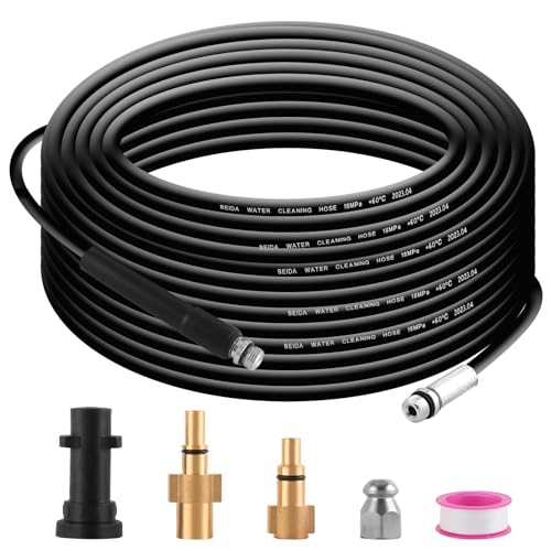 Bettizia Tuyau Nettoyeur Haute Pression 15M, Tuyau Déboucheur Canalisation Flexible Kärcher K2