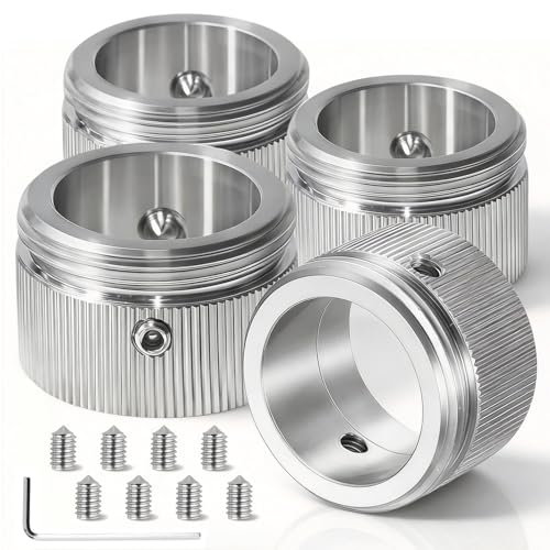 PELARISE 4 Stück Heizkörperthermostat Adapter M30x1 5 Edelstahl Heizungsventil Adapter Thermostatkopf Innendurchmesser 22mm für RA/RAV/RAVL mit Schrauben und Schlüssel
