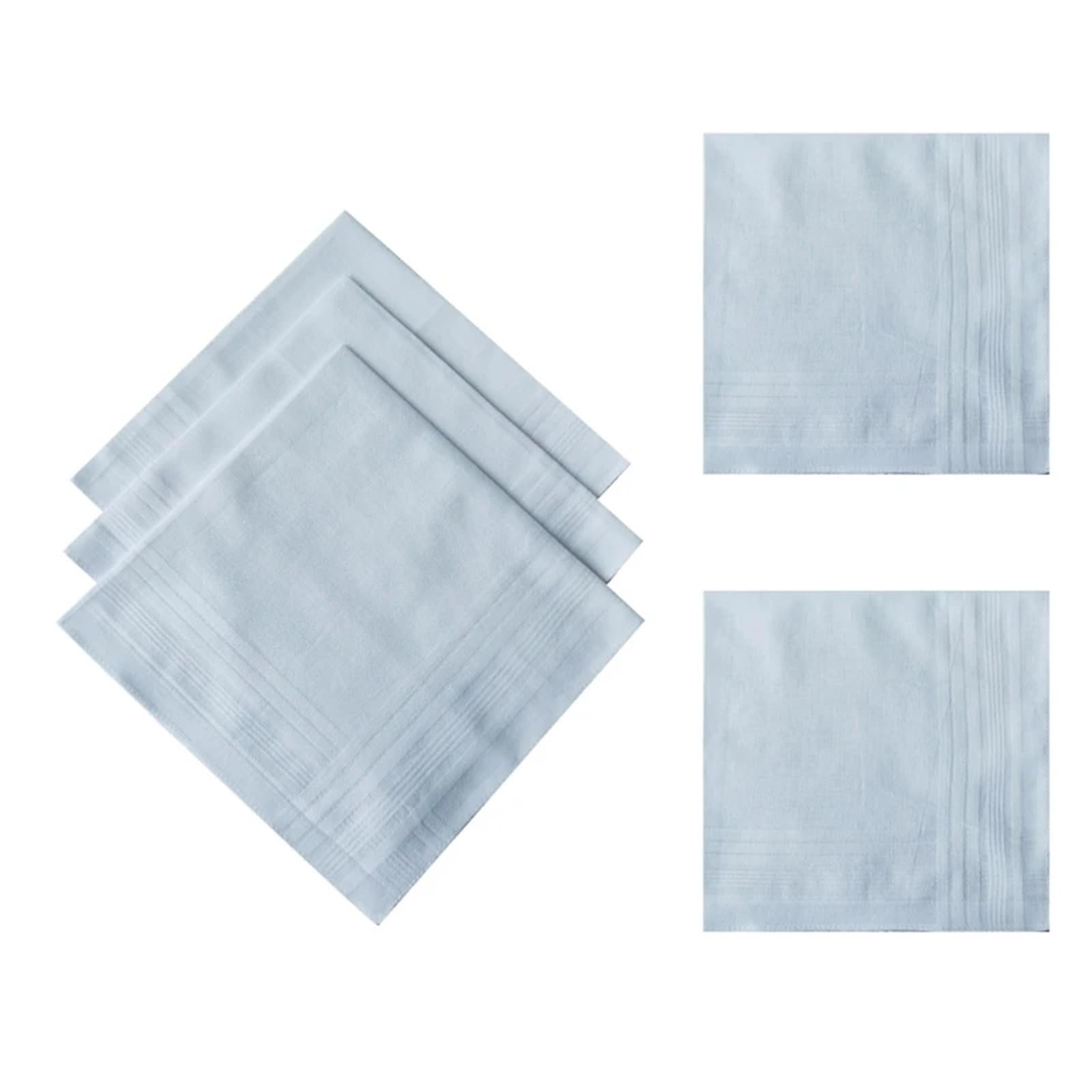 Taschentücher Saugfähige Taschentücher, quadratisches Handtuch aus Baumwolle, for Herren, weiße Halstücher, for Abwischen von Schweiß, Einstecktuch, 5 Stück für Hochzeiten