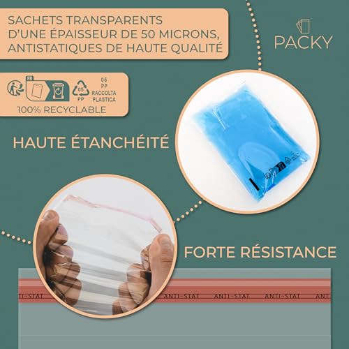 Sachet cellophane transparent 30x40 cm de qualité supérieure par PACKY - 4