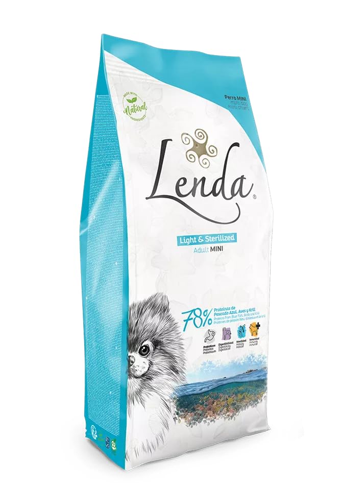 Lenda Adult Light & Sterilized - Pienso para Perros Pequeños con Actividad Normal | Alimento Completo Rico en Proteinas | Apto para Razas Pequeñas - 2 kg