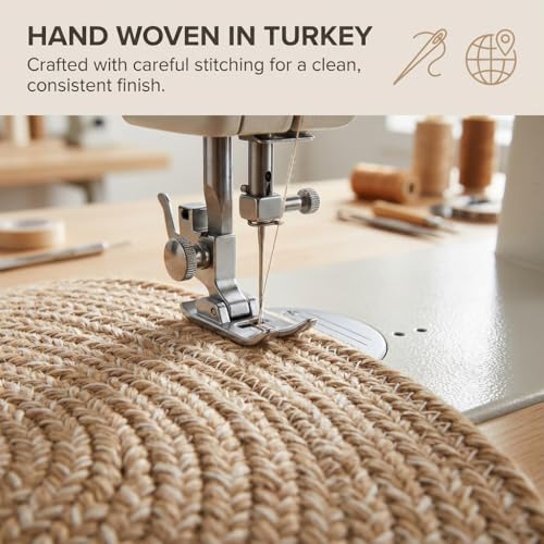 Super Area Rugs Beige/Tan Brown Braided Rug Farmhouse Kitchen Braided Carpet - Washable - Rustic Floor Covering for Kitchen Sink - 2' x 3' - image 8