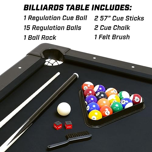 image for GoSports 6 ft Billiards Table - Portable Pool Table - Includes Full Se