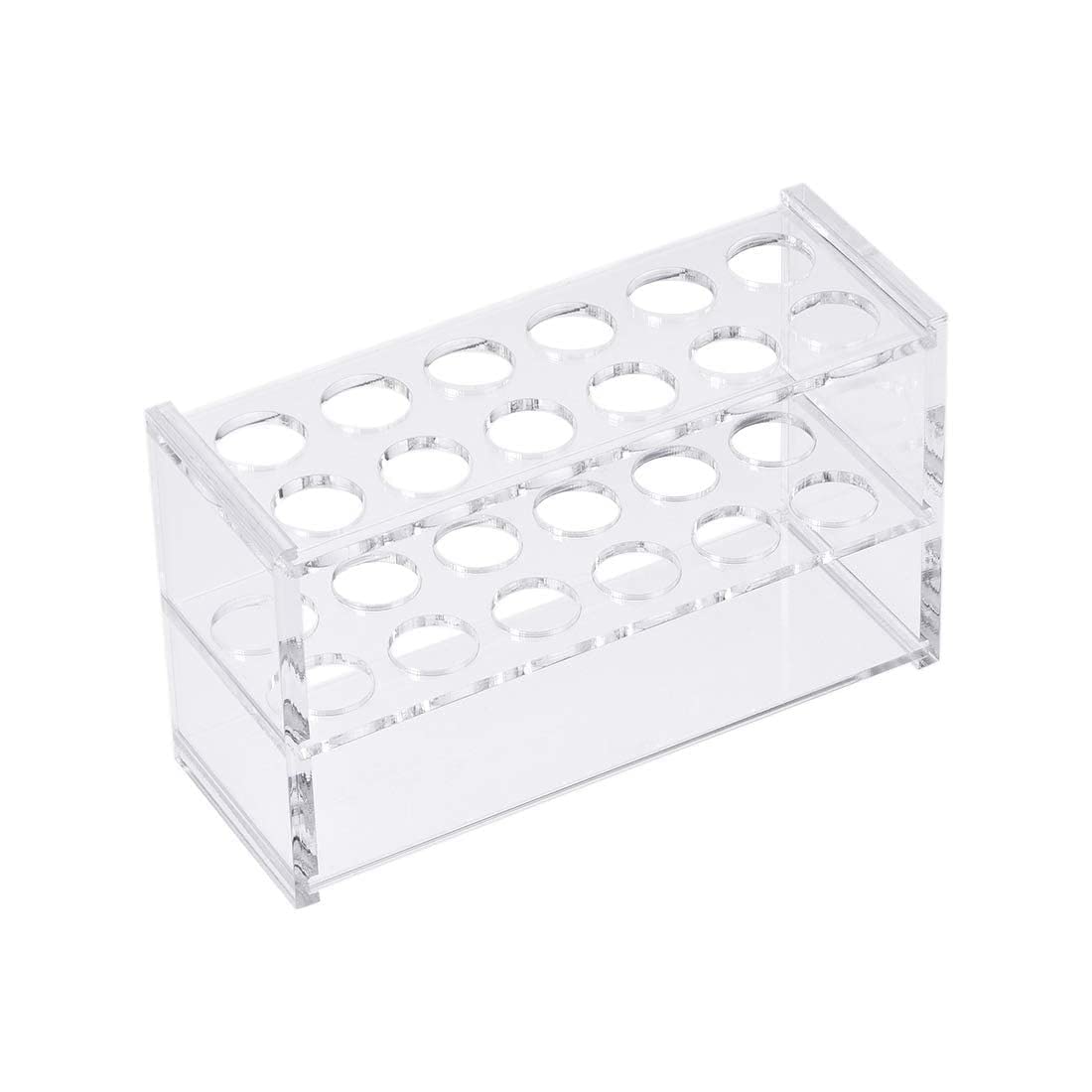 KNMNIU Acrylic Test Tube Holder Rack 12 Sockets for 10ml Centrifuge Tubes Clear (10ml,12Sockets)