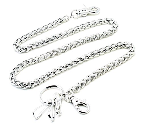 Preisvergleich Produktbild DoubleK Grundlegende starke verdreht Börsenkette Biker Schlüsselkette Keychain Wallet Chain (76cm) Silber CS39