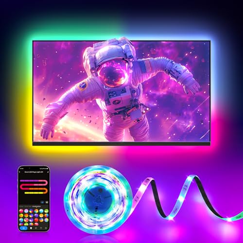 Pak LED Lights for Bedroom 6.6ft, Smart RGB+IC LED Strip Lights with App, Music Sync Color Changing Flexible LED Lights with 64 Scene Modes for Party, Home, Christmas, Halloween Decor