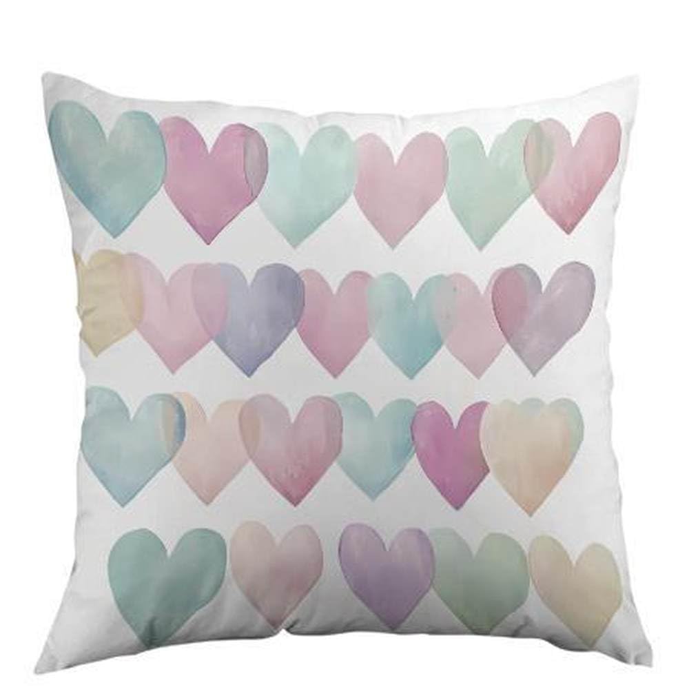 Cushion Covers 45 X 45 Love Square Cushions With Covers,Sofa Pillows Decorative Soft Linen Outdoor Cushion Covers,Pillowcase For Couch,Bedroom With Invisible Zipper,18X18 Inches