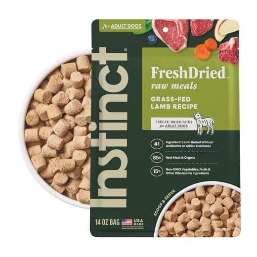 Instinct Freeze-Dried Meals, FreshDried Bites, Natural Dog Food, Grain-Free - Grass-Fed Lamb, 14 oz. Bag