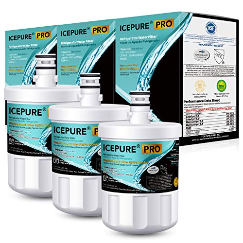 Icepure Pro Nsf53&42 Premium 5231Ja2002A Refrigerator Water Filter Replacement For Lg Lt500P, Adq72910911, Adq72910901 Adq72910907, Gen11042Fr-08, Kenmore 9890, 469890, Lfx25973D, Lfx25974St 3Pack #TOP30