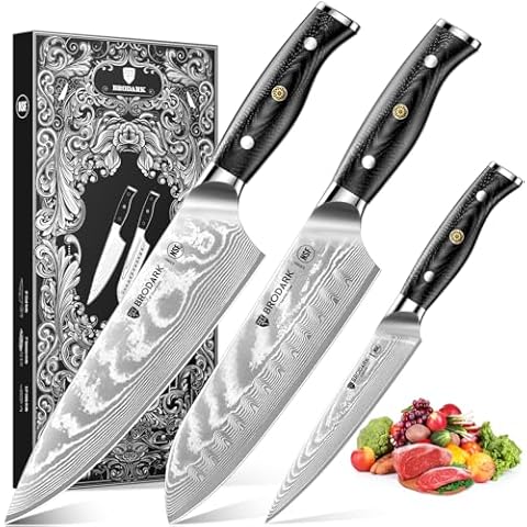 BRODARK Damascus Knife Set 3 PCS Cover