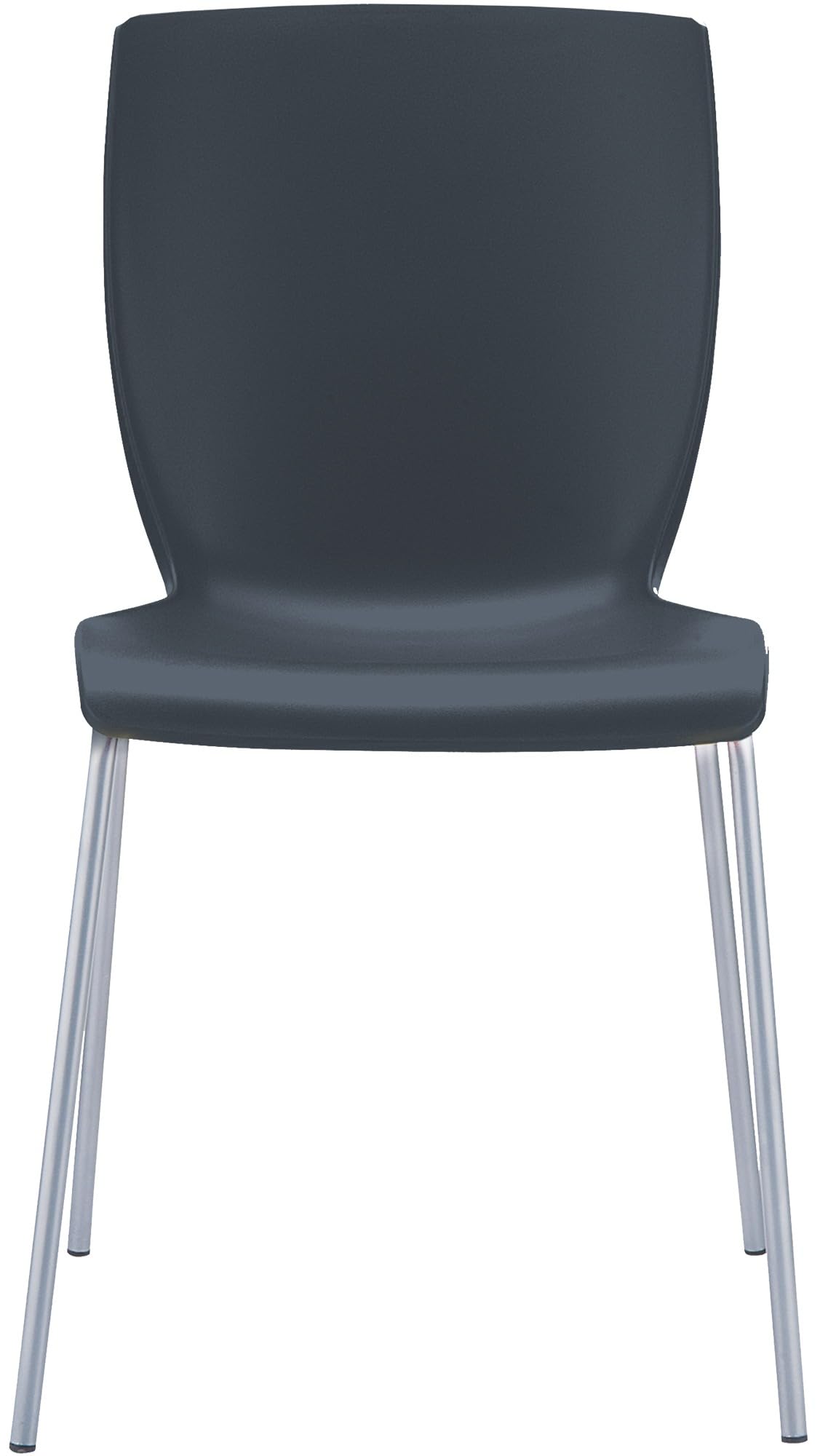 CLP 2er Set Gartenstühle Mio Kunststoff I Stapelbare Bistrostühle Mit Aluminiumgestell, Farbe:schwarz