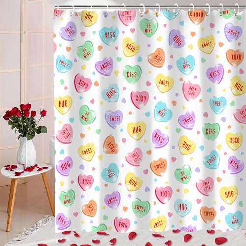 pahhjsa Valentines Day Shower Curtain with...