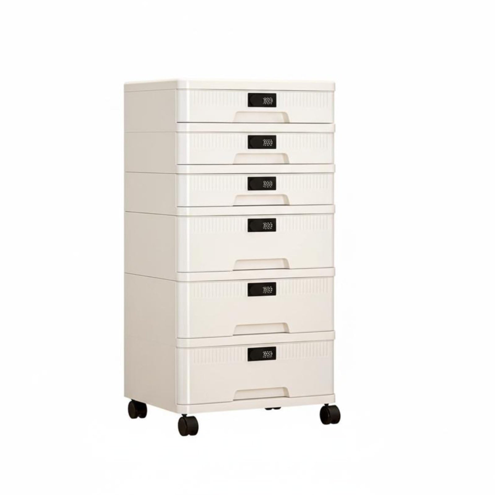 Almencla Archivador con Cajonera de Escritorio Gabinete de Almacenamiento Organizador con Llave Compartimentos para A4 Certificados y Suministros Material PP, 5 Capas 3 Altas + 2 Bajas