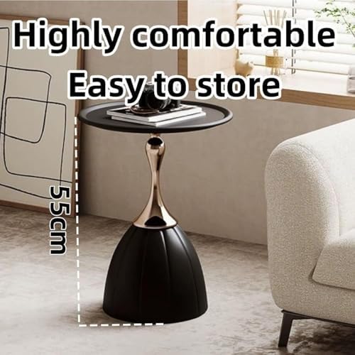 Round Patio Accent Table – Stylish Outdoor & Sofa Side Table for Living Room, Bedroom & Balcony – Versatile White End Table for Modern Decor