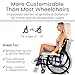Vive Sports Wheelchair for Adults - Lightweight, Foldable Manual & Transport Wheel Chair - Portable, Small Narrow, Compact & Folding - Collapsible for Travel - Fully Adjustable & Weighs Only 25 lbs