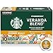 Starbucks Veranda Blend Blonde Light Roast Single Cup Coffee for Keurig Brewers, 1 Box of 10 (10 Total K-Cup pods)