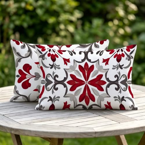 Housse coussin blanc rectangulaire lin imperméable 50x80cm de finition premium - 6