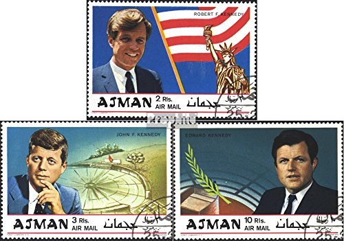 Prophila Collection Ajman 445A-447A (Completa Edizione) 1969 Il Fratelli Kennedy (Francobolli per i Collezionisti) Celebrità/Film/Teatro