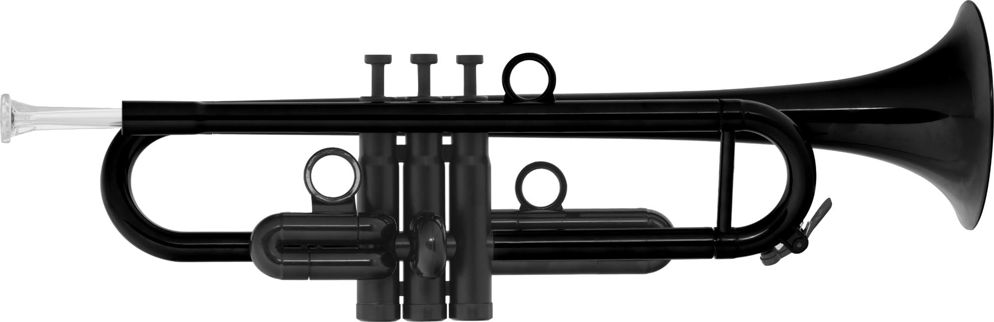 Classic Cantabile PTP-10BK MardiBrass Trompette Sib en plastique ABS, ~450 g, légère, résistante aux intempéries. Incl. housse, 2 embouchures, 2 pistons interchangeables. Pavillon 129 mm, noir