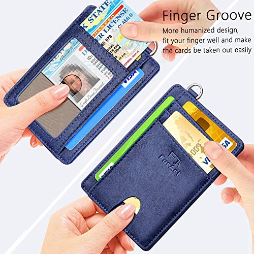 FurArt Slim Minimalist Wallet, Front Pocket Wallets, RFID Blocking, Credit Card Holder for Men & Women-Royal Blue3