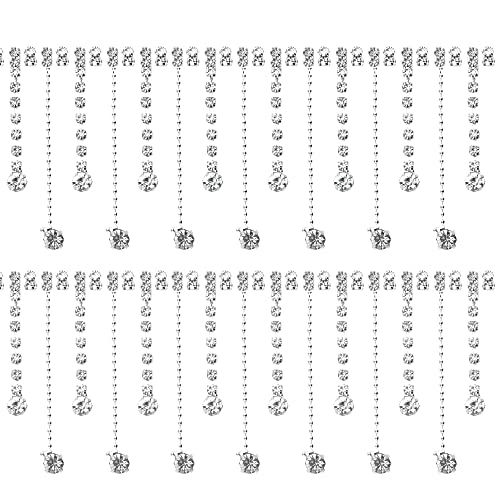 XINGYHENG 1 Yard Crystal Rhinestone Tassel Chain?Diamond Tassel Close Trimming Welding Claw String Chain for Crafts Project Birthday Decorations and Arts Furniture Headboard Clothing