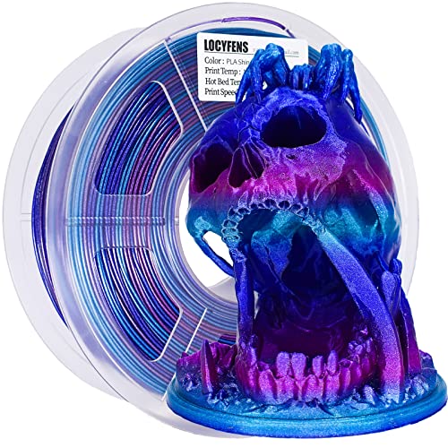 Image of Rainbow PLA 3D Printer Filament, PLA Filament 1.75mm, Shiny Color Change Rainbow PLA Filament, + /- 0.02mm, 3D Printing Filament 1kg /2.2lbs