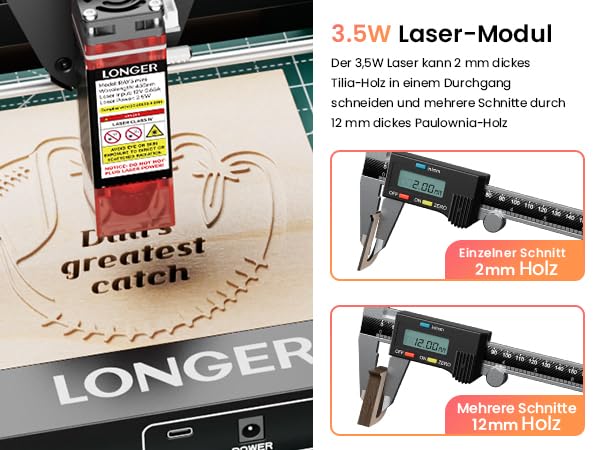 Incisore Laser LONGER Ray5 Mini 3.5W | Area Lavoro 130x140mm, Precisione 0.04mm, Wi-Fi/APP | Per Legno, Acrilico, Carta | Con Protezione Occhi