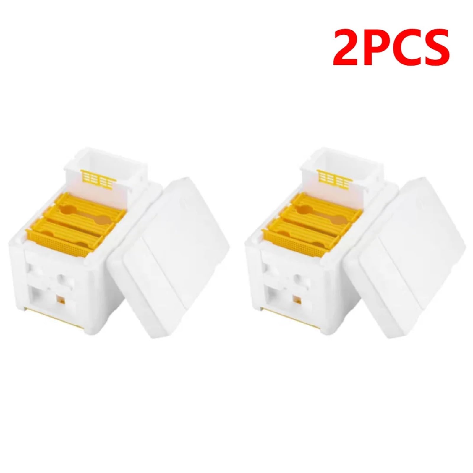 1/2/3 pezzi Arnia Apicoltura King Box Schiuma for domestiche Scatole for impollinazione for raccolta for apicoltore Accessori for accoppiamento Per l'apicoltura(2 PCS)