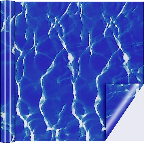 BEROZA Rustine de Piscine, Piscine Patch de Réparation, Kit de Réparation de Patch, Correctifs Auto-adhésives Rustine,Auto-adhésifs en PVC pour Piscine-Bleu