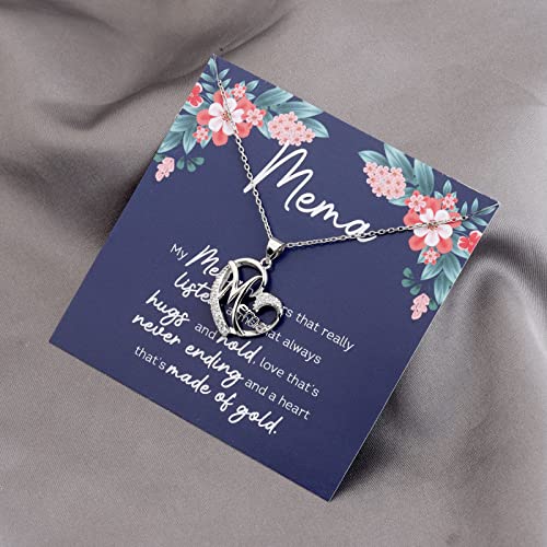 Lywjyb Birdgot Mema Gift Best Mema Ever Gift Grandma Gift from Grandchildren Grandma Birthday Appreciation Gift (Mema ne card sliver)2