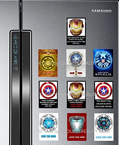 Image of LADY HAWK Iron Man Arc Reactor Poster Motivational and Inspirational Quotes Miniature Picture with magnetic backing. Directly sticks to any Metal Surface. Size 10x7cms Ironman Poster Series (AV49)