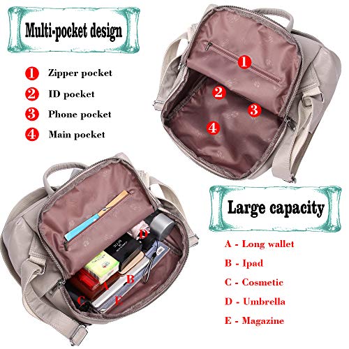 Image of Women Fashion Backpack Purse Waterproof Bookbags Travel Shopping Rucksack Convertible Ladies Shoulder Bag