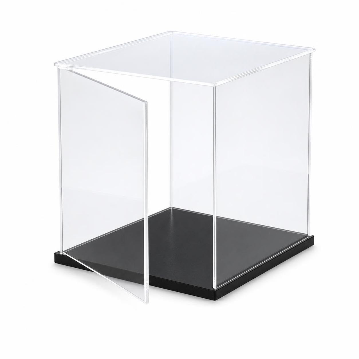 Gralara Vetrina Espositiva in Acrilico Trasparente con Antipolvere per Action Figure Modellini Auto E Mattoncini da Collezione atta per Scrivania E Ripiano , Lunghezza Larghezza 40x30cm , Altezza 30cm