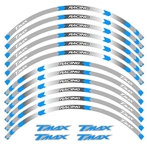 12 Stück Motorrad-Radaufkleber Für Yamaha TMAX 500 530 Streifen Reflektierende Felge