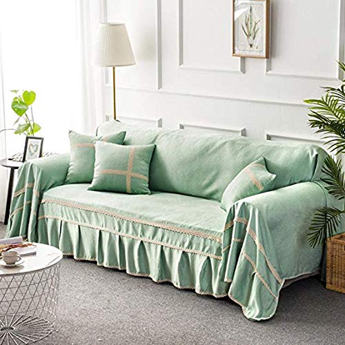 Housse de canapé en peluche de jacquard et daim | Élégance quatre saisons