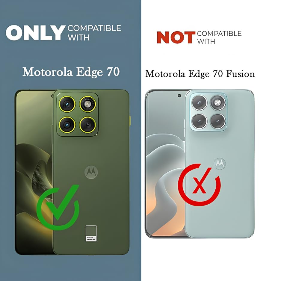 Image of Lifetime Anti-Yellow Clear Back Cover Case for Motorola Edge 70 5G (Sleek Crystal Hard Back | Shockproof Protection with Camera Protection)
