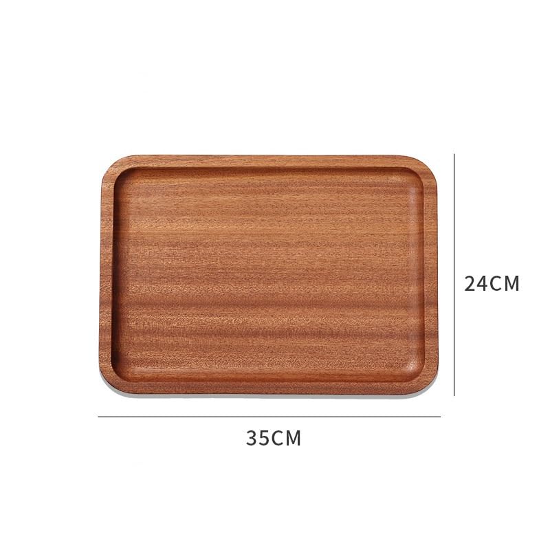 Plateau De Cafétéria Plateau en Bois De Style Japonais Plateau À Gâteau Rectangulaire en Bois Plateau À Thé pour Poêle Plateau À Steak en Bois Massif Plateau De Service P,G