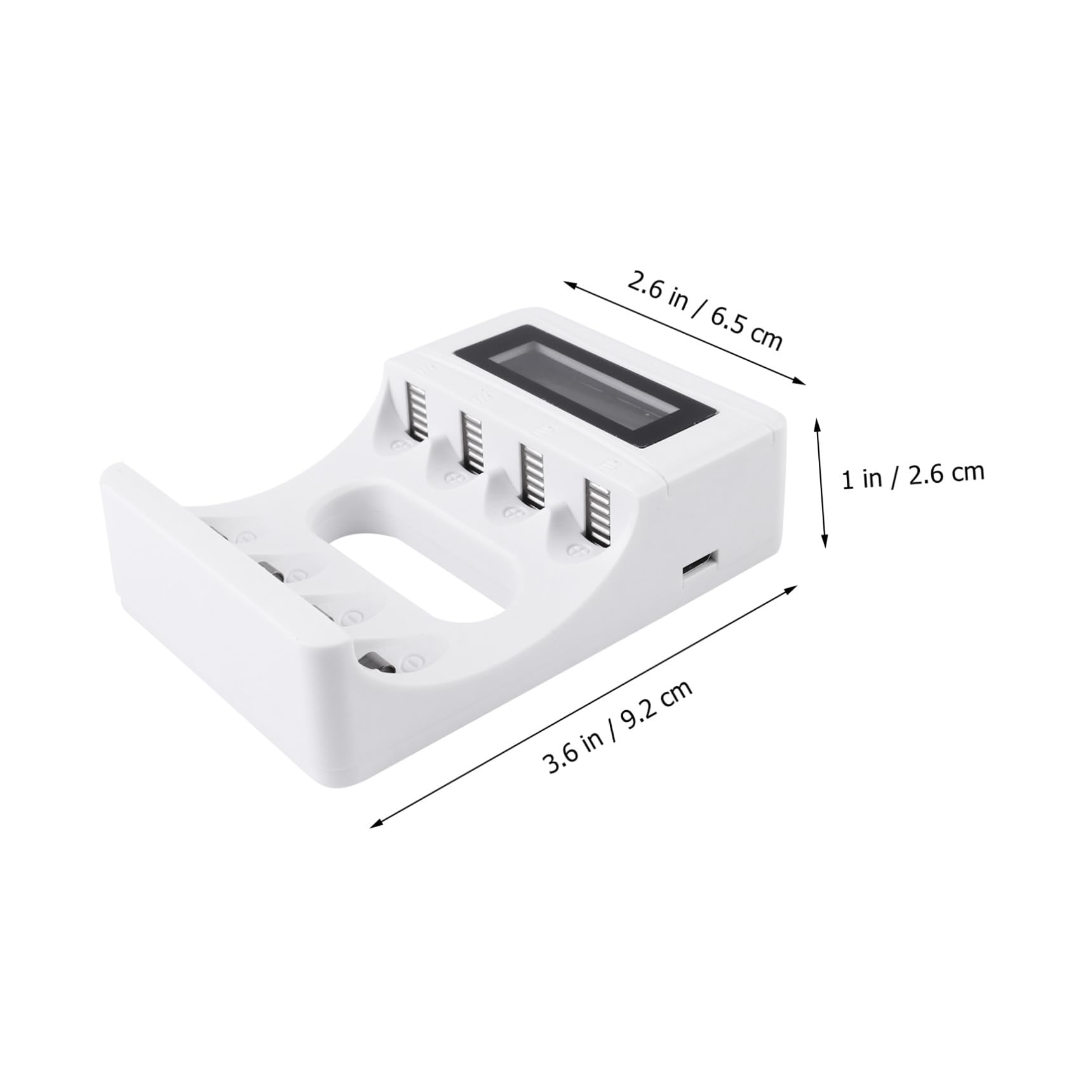 jojofuny 2piezas Cargador De Baterías Recargables De Pantalla LCD Cargador USB para Baterías AA AAA Protección De Sobrecarga y Cortocircuito para y
