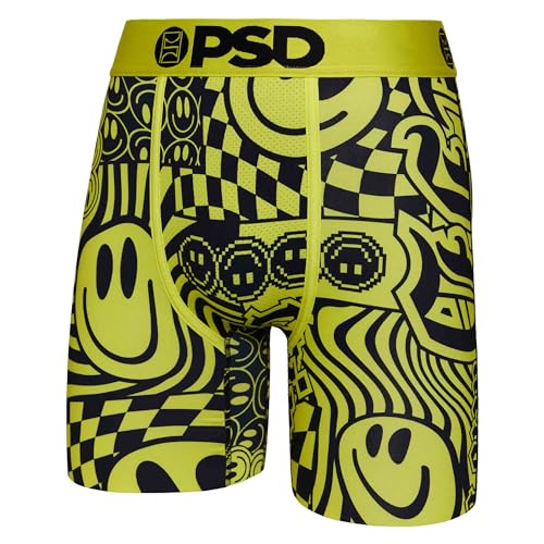 PSD Men's Smiley Print Boxer Briefs - 7 Inch Inseam Breathable and Supportive Men's Underwear with Moisture-Wicking Fabric4