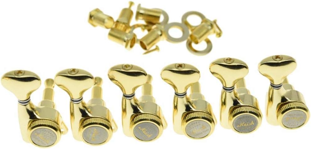 18:1 Gear Ratio Guitar Locking Tuners Locking Machine Heads Locking Tuning Keys Pegs for Strat/Tele/LP/SG most Electric/Acoustic Guitars Chrome