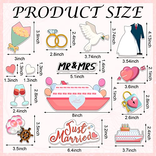 Set de 14 imanes decorativos para bodas miniatura 2