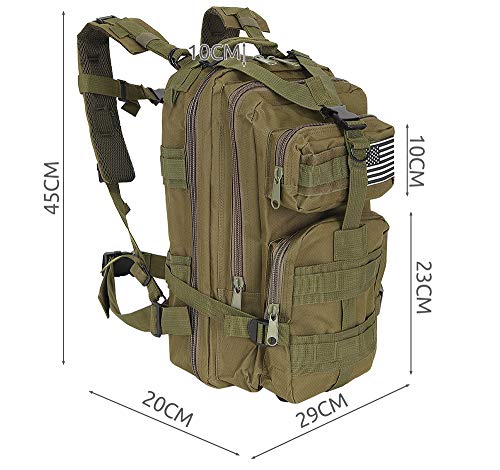 MALATEC 8915 - Mochila Militar (20 L, 35 L), Color Verde, tamaño 20 L