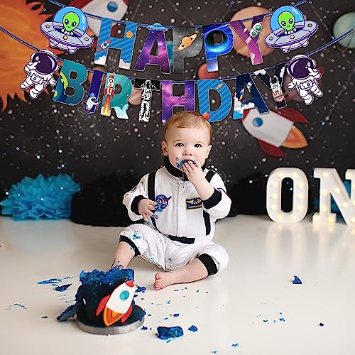 Image of Party Propz Banner (cardstock) - 1 Pc For Space Decoration For Birthday | Decorations Items | Space Theme Birthday Decoration | Birthdayy Decor | Birthday's Banner For Kids
