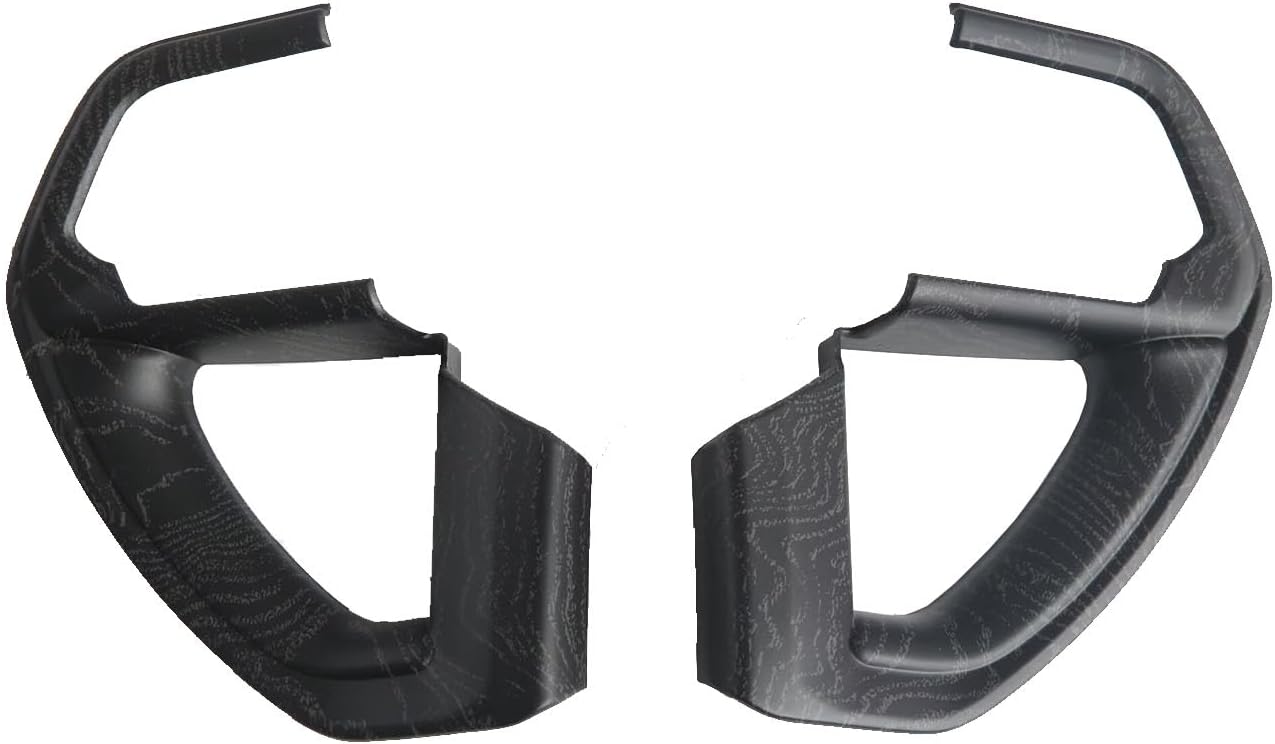 for Toyota Tacoma 2024-2026, 4Runner 2025 2026 Car Accessories Interior Steering Wheel Decorative Cover Frame Trim ABS Black Wood Style 2pcs