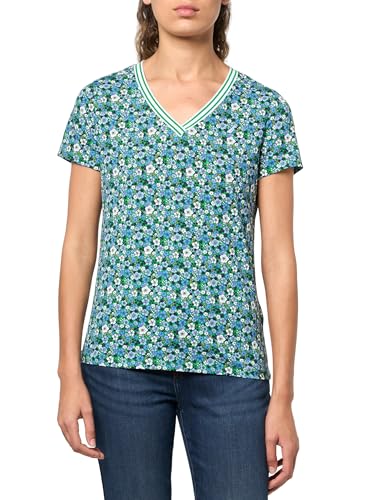 Image of Nautica Women's Solid V-Neck Short Sleeve T-Shirt Shirt